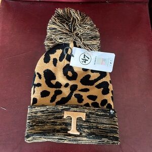 NWT ladies, Tennessee Volunteers ‘47 animal print winter hat.